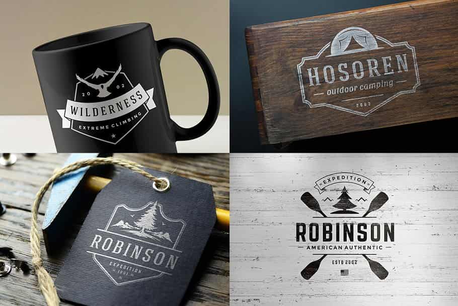 فایل لایه باز لوگو Outdoor logos and badges
