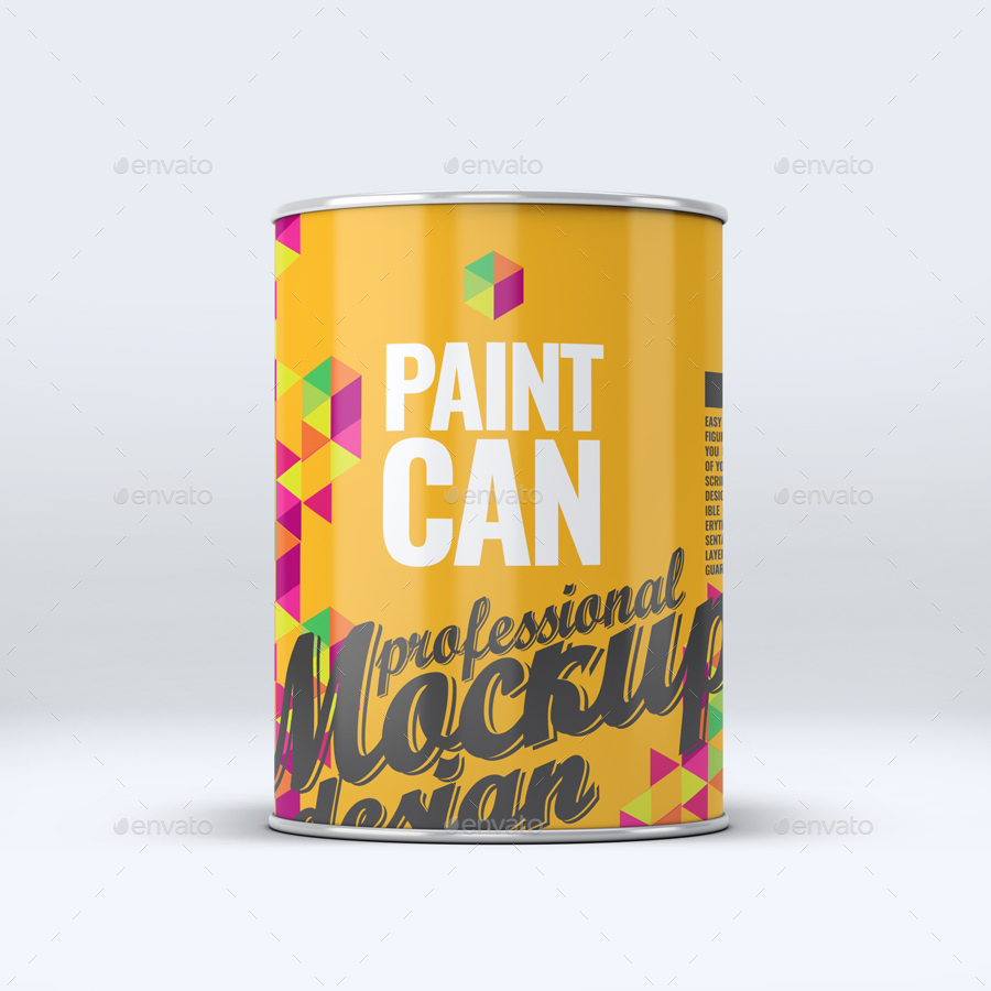 موکاپ قوطی رنگ Paint Can - 13