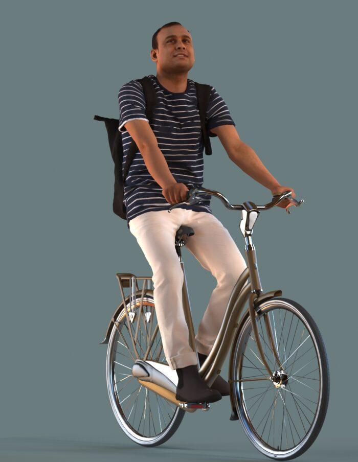 پرسوناژ انسان روی دوچرخه - 2