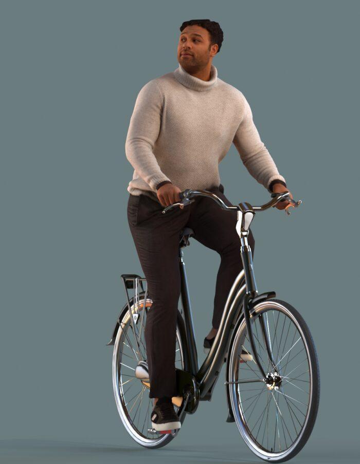 پرسوناژ انسان روی دوچرخه - 10