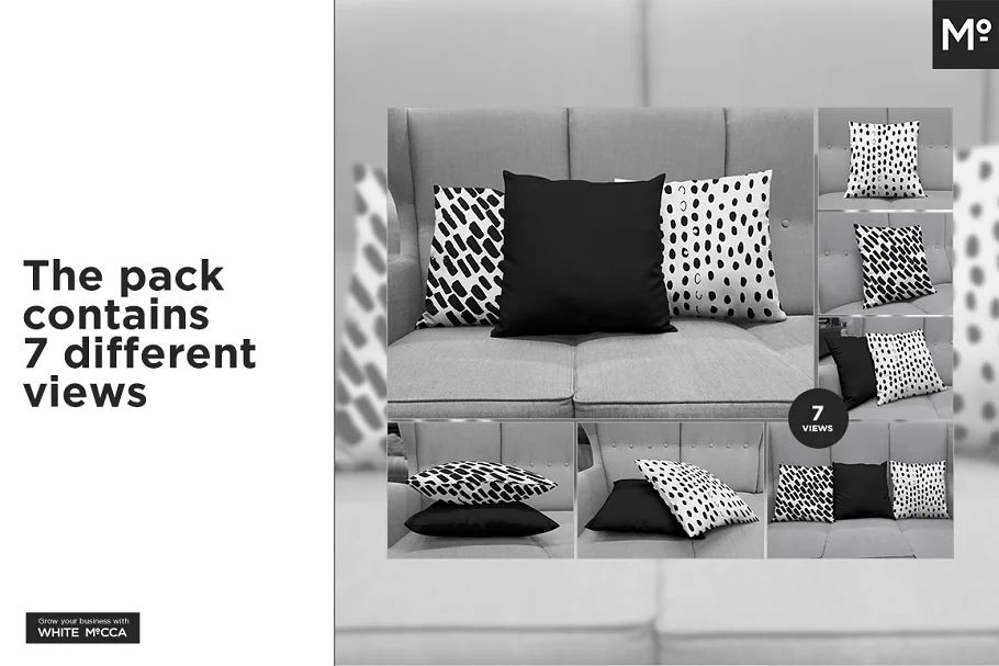 موکاپ مبلمان و کوسن Pillow On Sofa Mock-ups Set