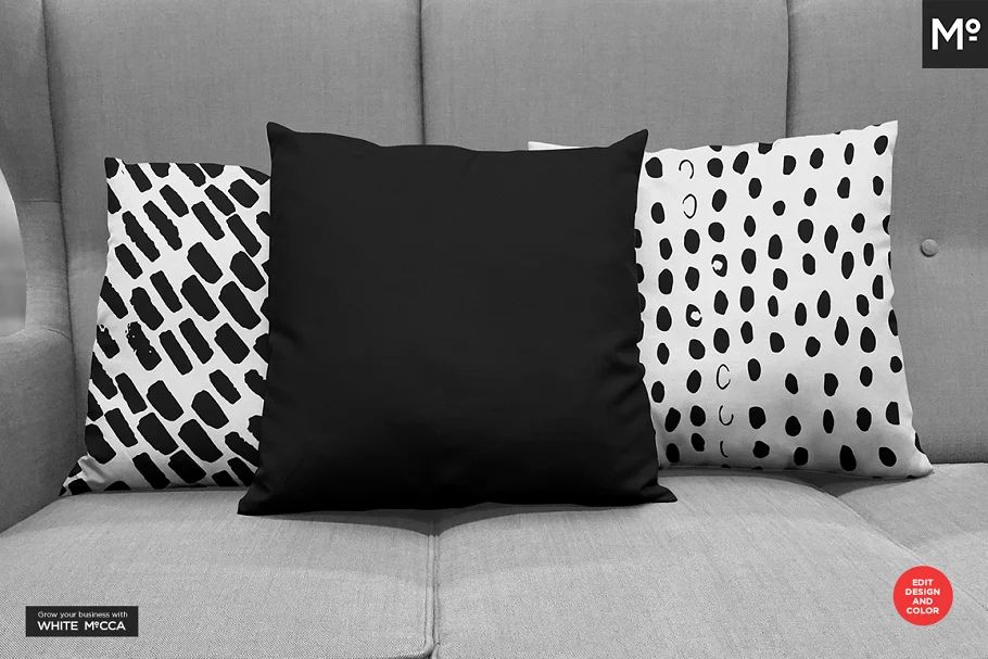 موکاپ مبلمان و کوسن Pillow On Sofa Mock-ups Set - 11