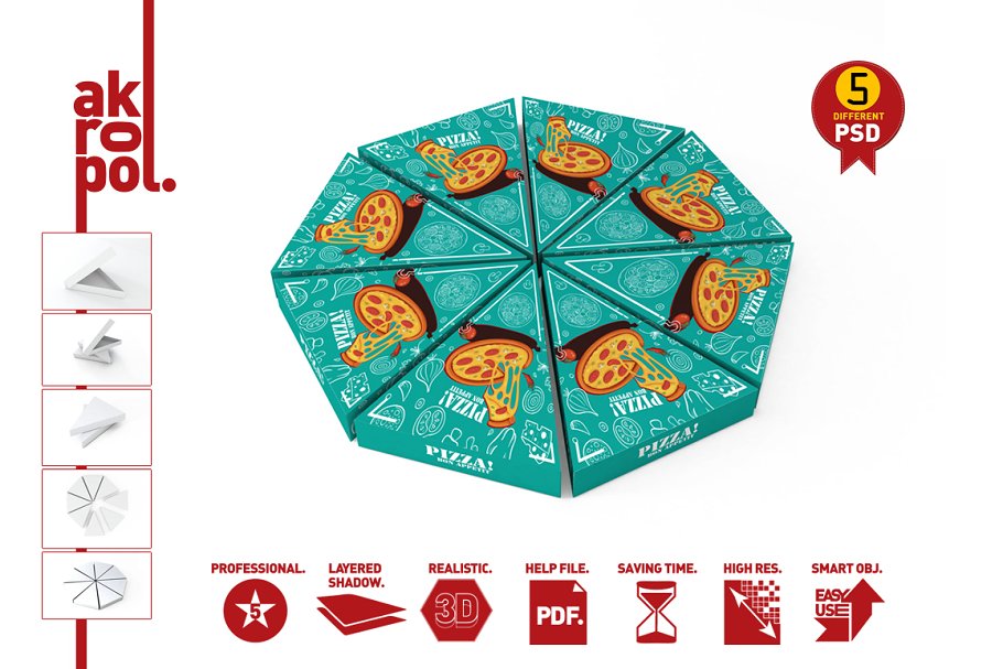 موکاپ جعبه پیتزا - 9