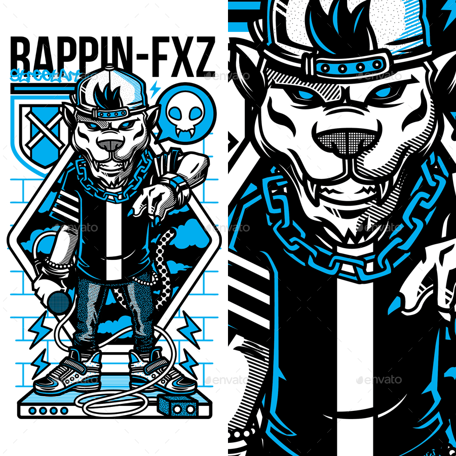 وکتور تیشرت Rappin-FXZ T-Shirt Design