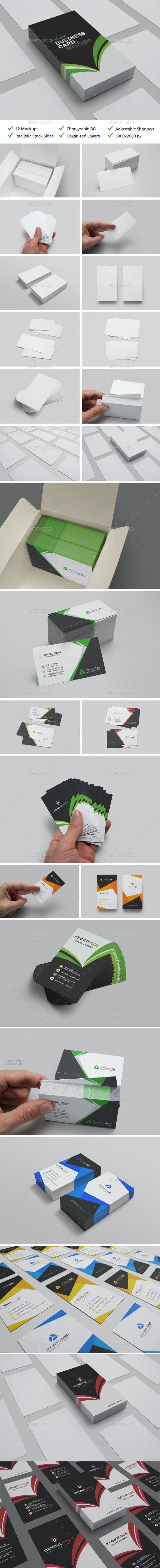 موکاپ کارت ویزیت Realistic Business Card Mockups