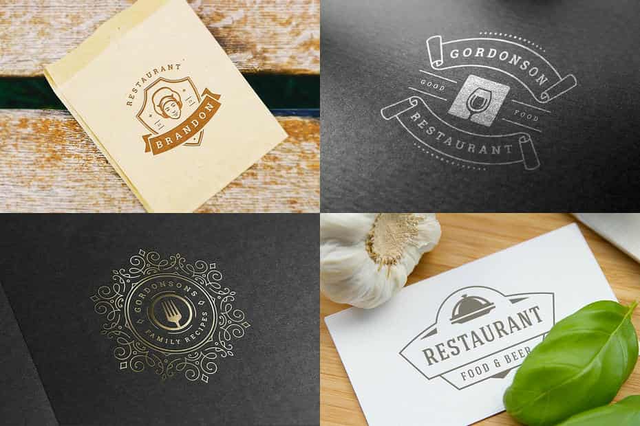 فایل لایه باز لوگو رستوران Restaurant Logos and Badges 1