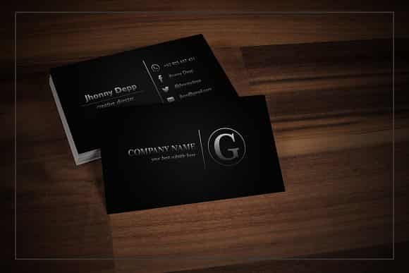 فایل لایه باز کارت ویزیت Shiver Business Cards