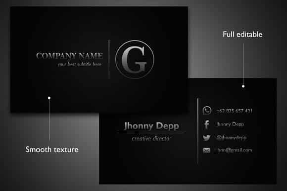 فایل لایه باز کارت ویزیت Shiver Business Cards - 2