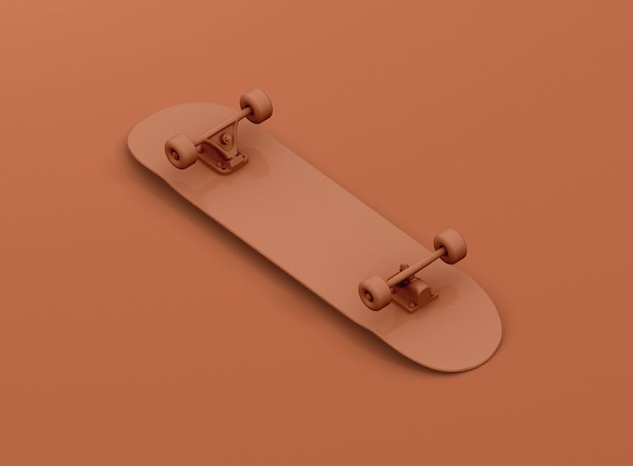موکاپ اسکیت برد Skateboard Mockup - 4