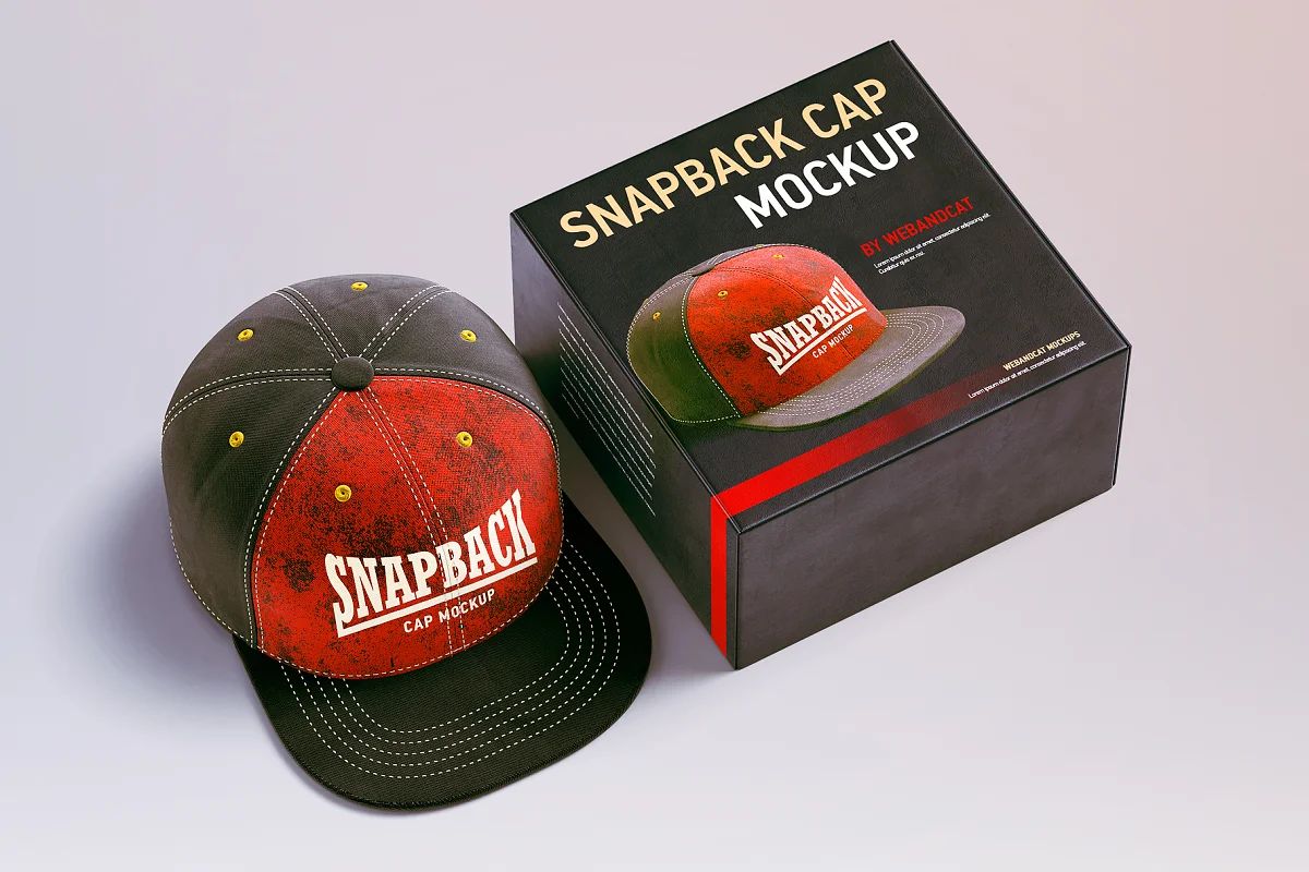 موکاپ کلاه Snapback Cap - 14