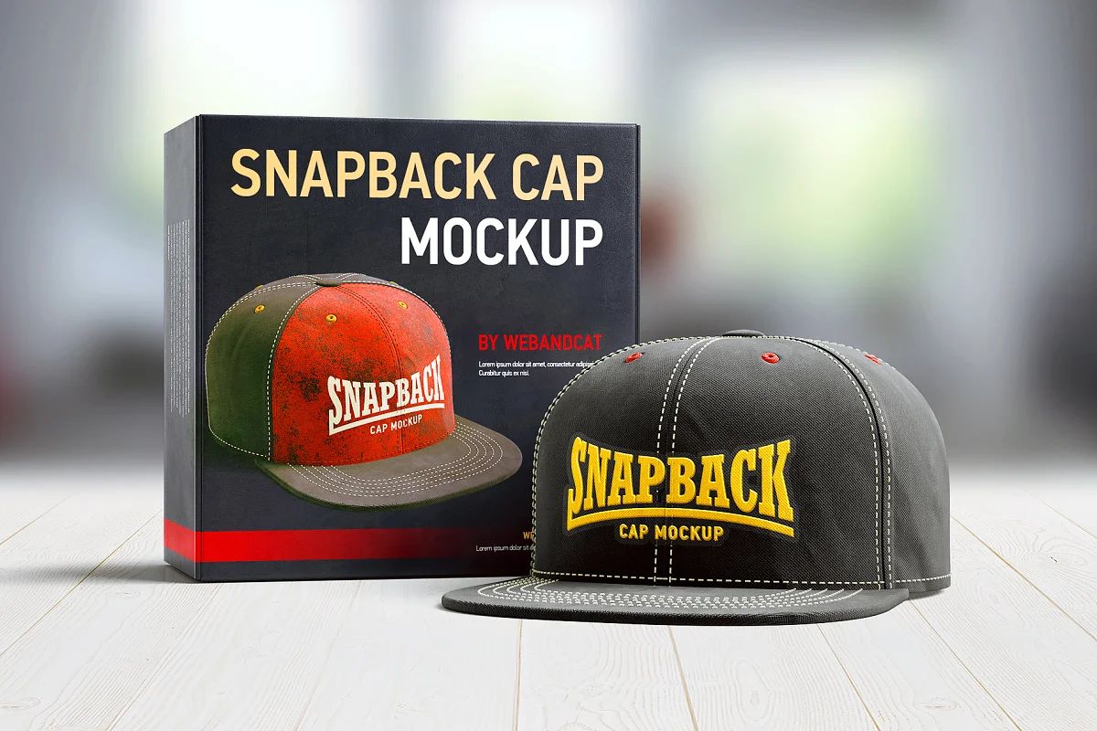 موکاپ کلاه Snapback Cap - 10