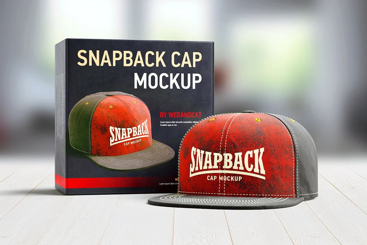 موکاپ کلاه Snapback Cap - 12