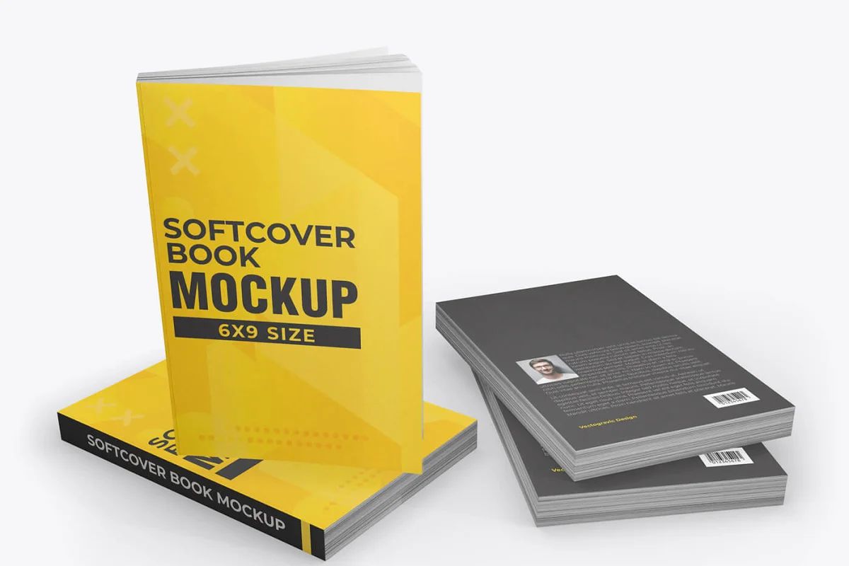 موکاپ کتاب Softcover Book Mockups - 4