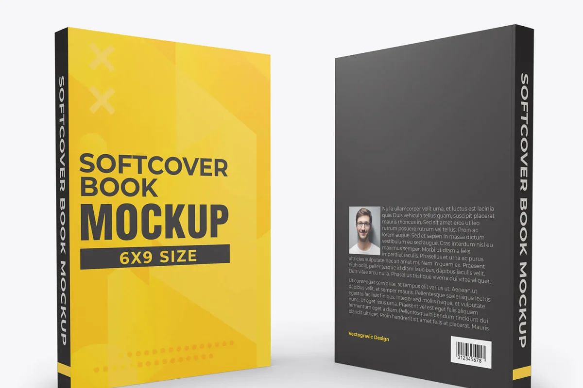 موکاپ کتاب Softcover Book Mockups - 6