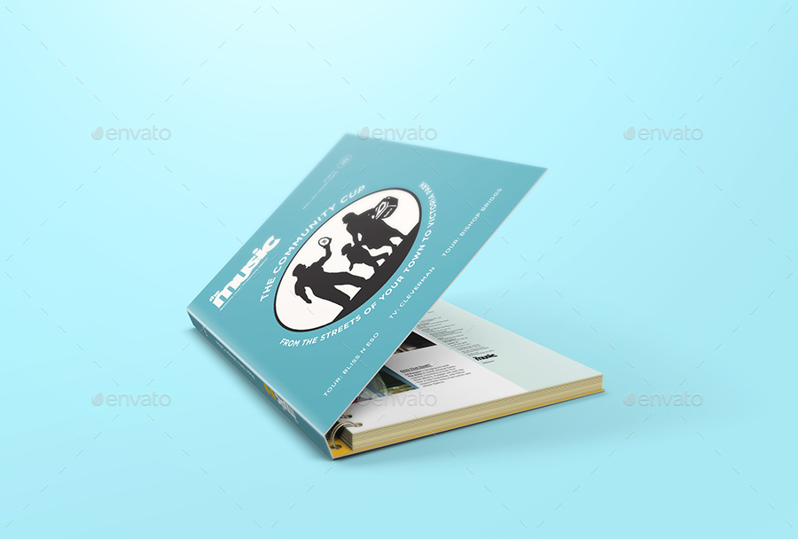 موکاپ کتاب سیمی Spiral Hardbound Book With Folder Cover Mockups
