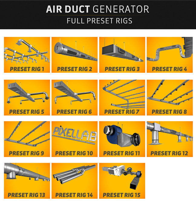 پلاگین The Pixel Lab Air Duct Generator - 11
