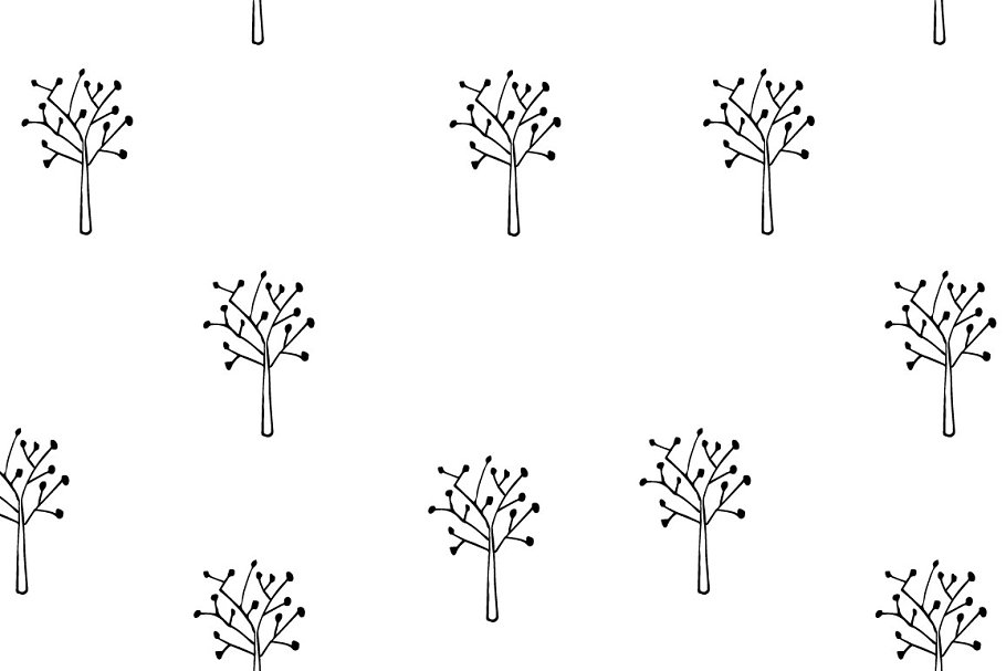 پترن درخت با طرح مدادی - 6