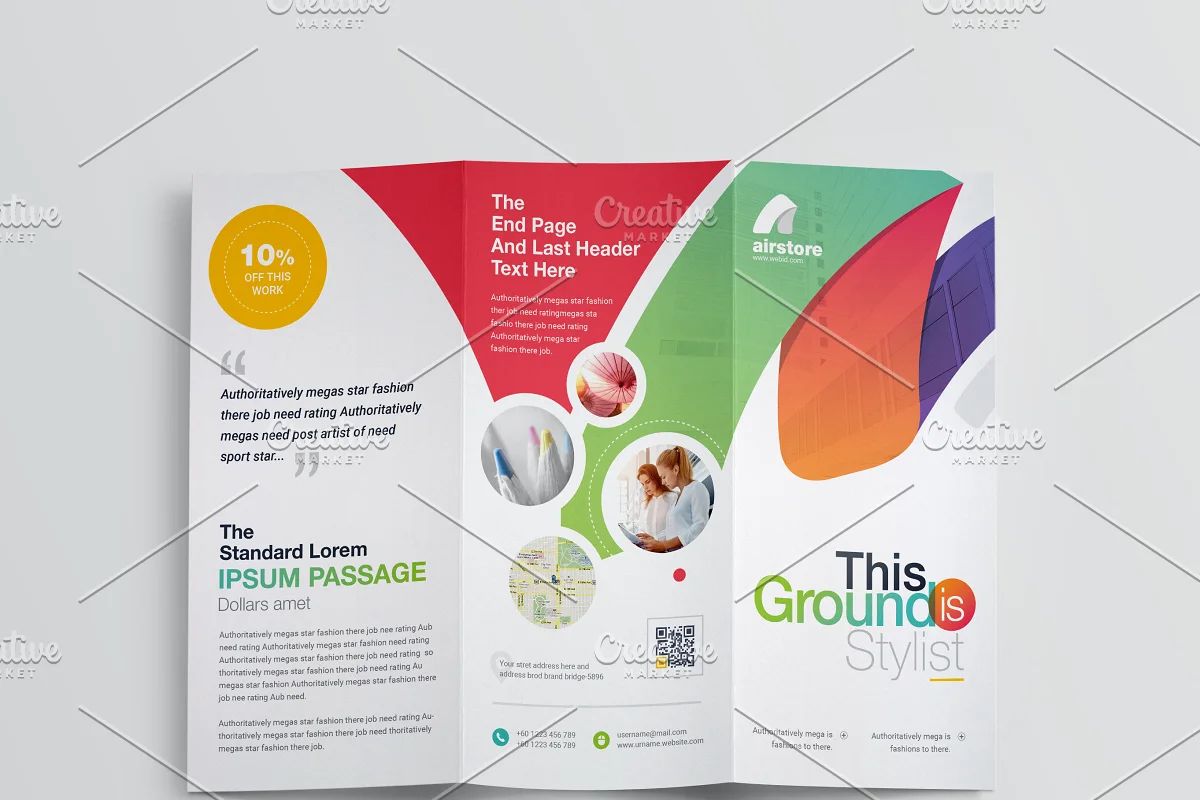 فایل لایه باز بروشور سه لتی Tri-Fold Brochure