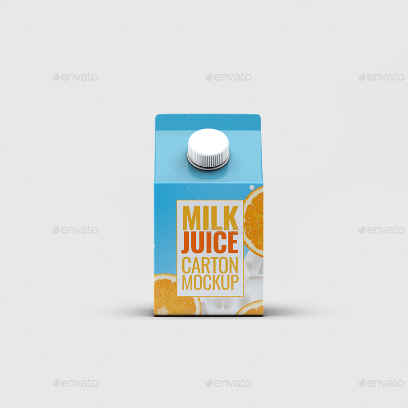 موکاپ پاکت شیر و آب پرتغال - 9
