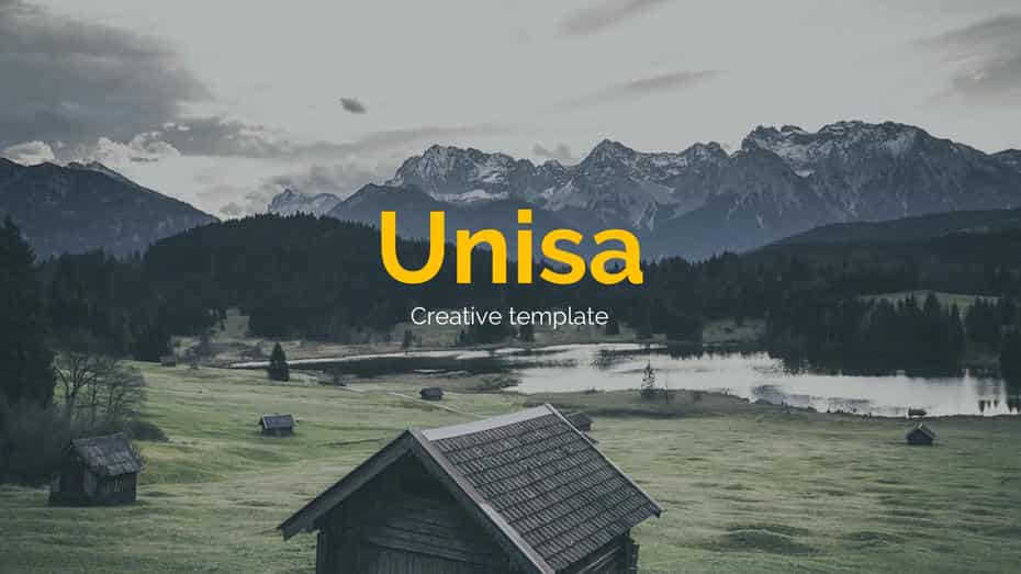 قالب پاورپوینت Unisa Creative Powerpoint Template