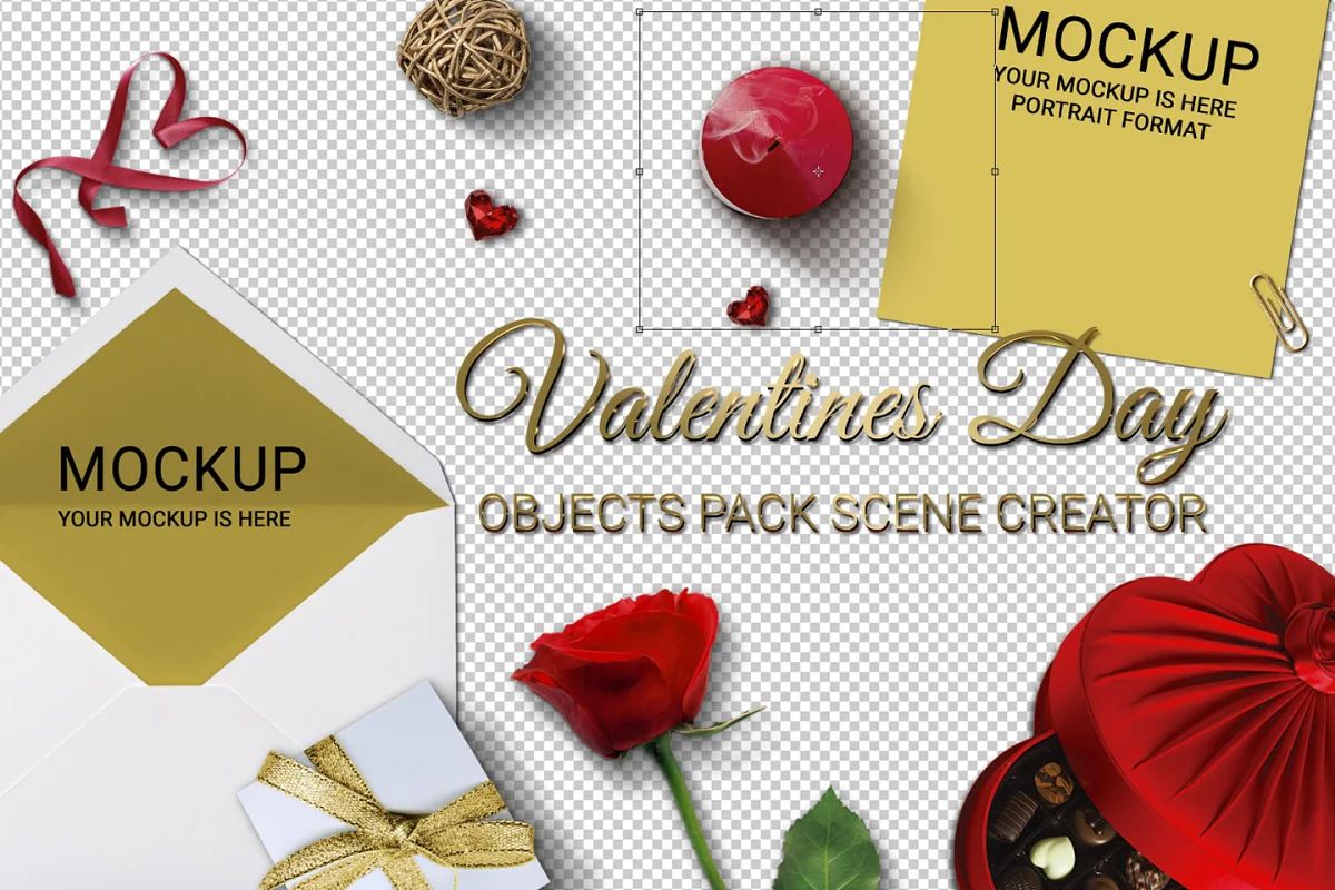 جعبه ابزار ساخت موکاپ ولنتاین Valentines Day 