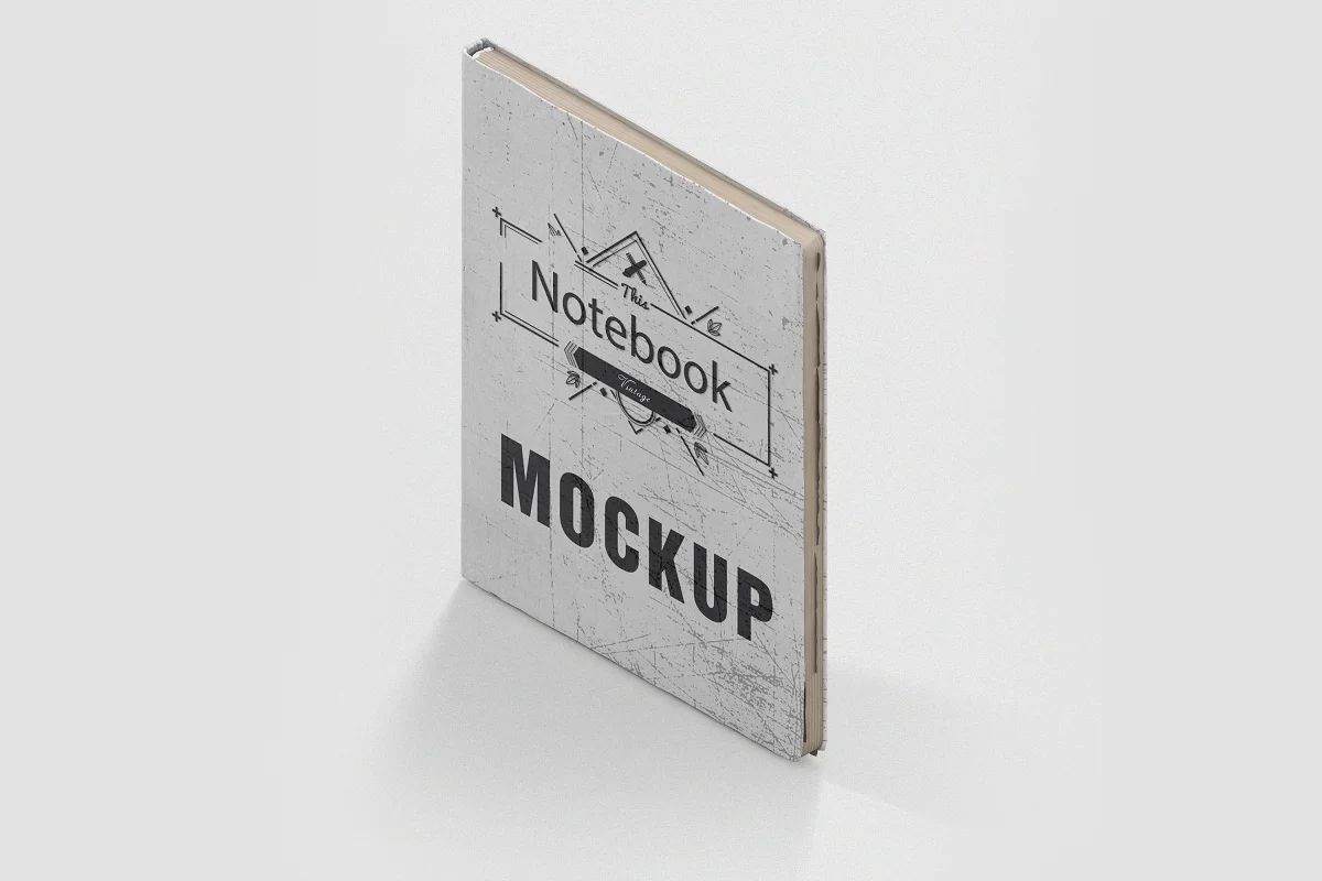 موکاپ دفترچه یادداشت Vintage Notebook Mockup