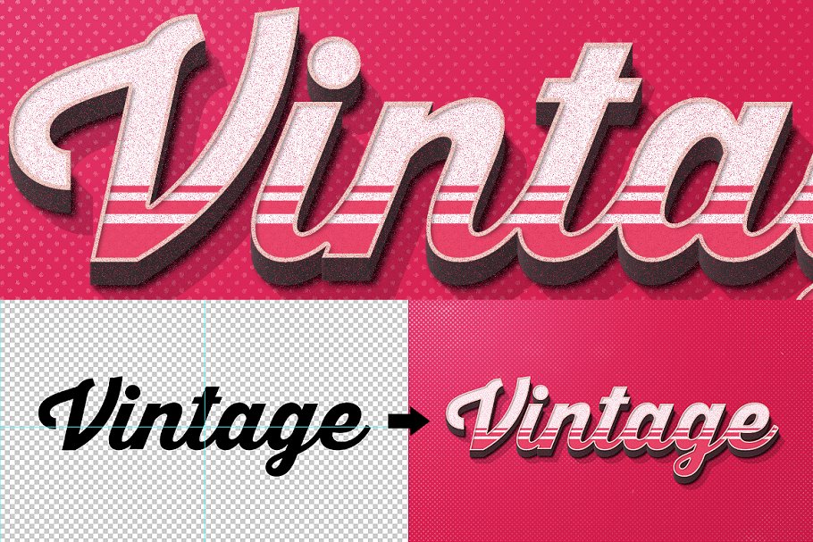 افکت متن Vintage Text Effects Vol.2 - 7