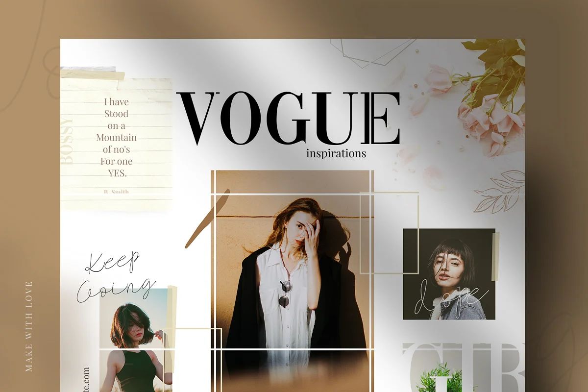 فایل لایه باز پست پازلی اینستاگرام Vogue – Instagram Puzzle