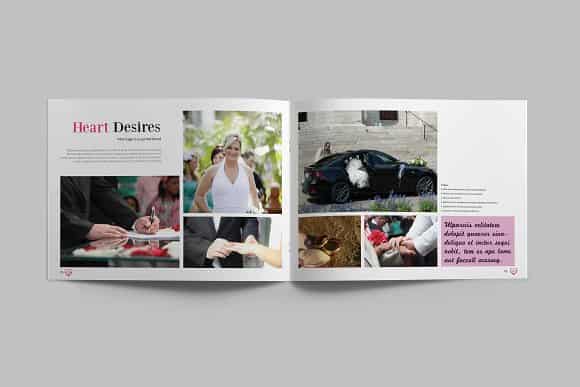 قالب ایندیزاین آلبوم عکس عروسی Wedding Album Template - 3