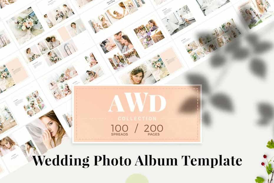 فایل لایه باز آلبوم عکس عروسی Wedding Album Template / AWD