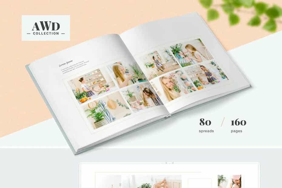 فایل لایه باز آلبوم عکس عروسی Wedding Album Template / AWD