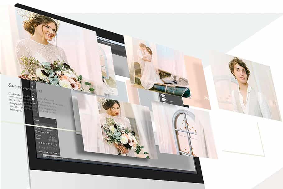 فایل لایه باز آلبوم عکس عروسی Wedding Album Template - 3