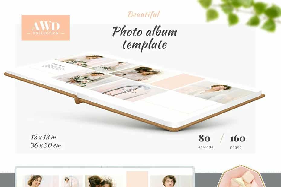 فایل لایه باز آلبوم عکس عروسی Wedding Album Template - 5