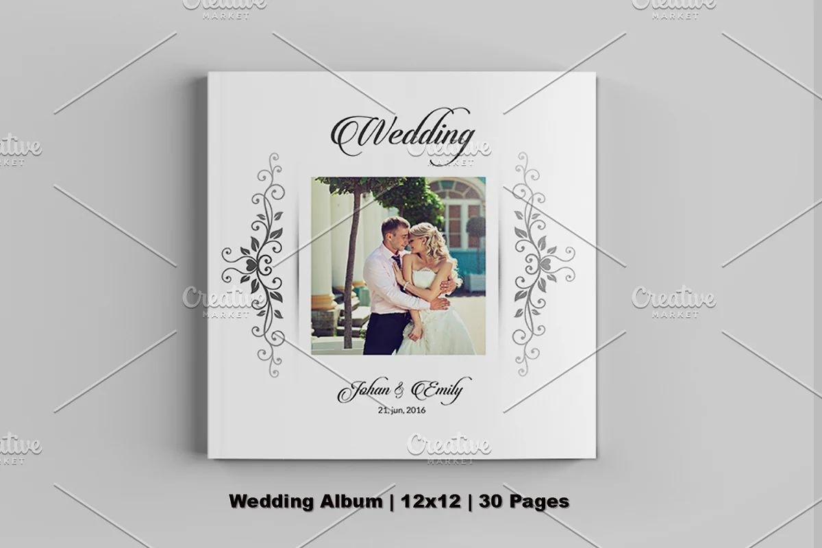 فایل لایه باز آلبوم عکس عروسی Wedding Photo Album Template